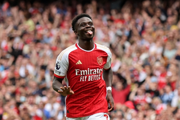 Arsenal values Bukayo Saka at 150 to 200 million pounds